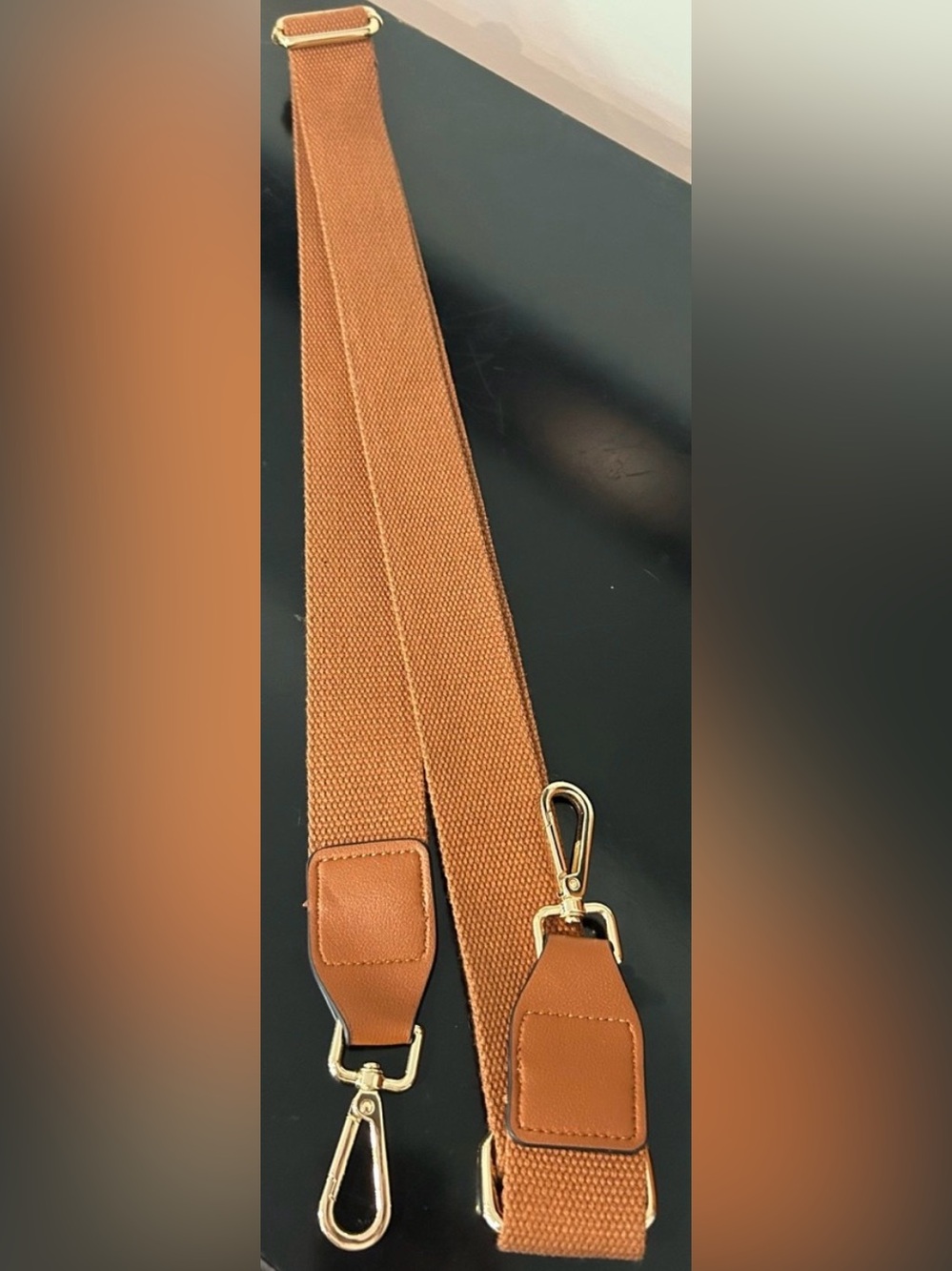 Crossbody Strap Replacement with Gold Hardware